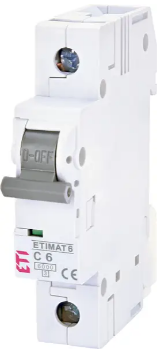 Автом. вимикач ETIMAT 6 1p C 6А (6 kA)
