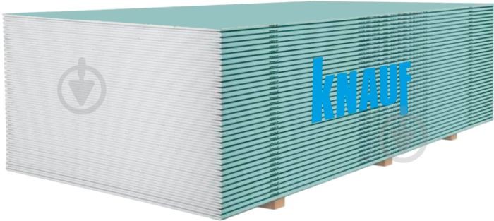 KNAUF Гіпсокартон вологостійкий ГКЛВ 12.5 мм